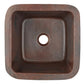 Thompson Tamayo hand-hammered aged copper bar and prep sink 3SBC, overhead view
