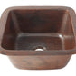 Thompson Tamayo hand-hammered aged copper bar and prep sink 3SBC, view from above