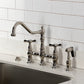 Kingston KS3277BEXBS Essex Bridge Kitchen Faucet with Brass Sprayer, Brushed Brass