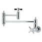 Kingston Brass KS3103ZX Millennium Wall Mount Pot Filler Faucet, Antique Brass with foldable swing arms and polished chrome finish