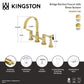 Kingston KS8267CTLBS Continental Bridge Kitchen Faucet with Brass Sprayer, Brushed Brass design and specifications.