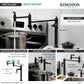 Kingston Brass KS3707PKL Duchess Deck Mount Pot Filler Faucet, Brushed Brass features anti-splatter aerator and foldable design.