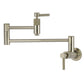 Kingston Brass KS8103KNL Convergent Wall Mount Pot Filler Faucet with Knurled Handle, Antique Brass
