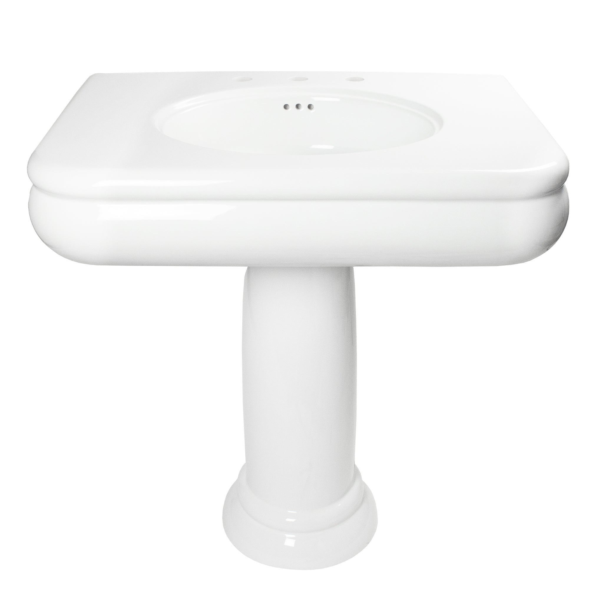 Nantucket NS-VCDMCD315-COLW Victorian fireclay pedestal, view 2