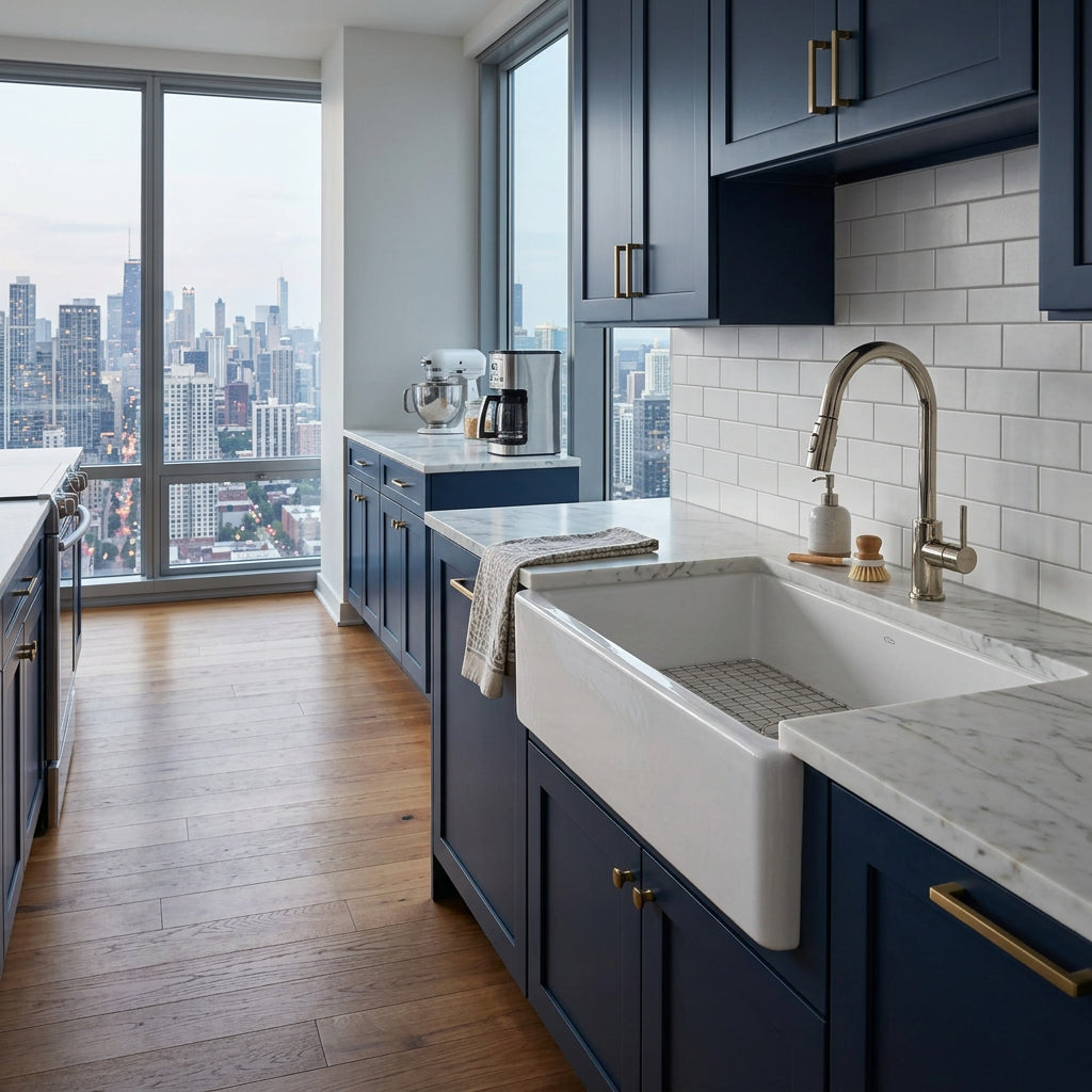 Nantucket T-FCFSRD36 36-inch fireclay farmhouse sink dimensions