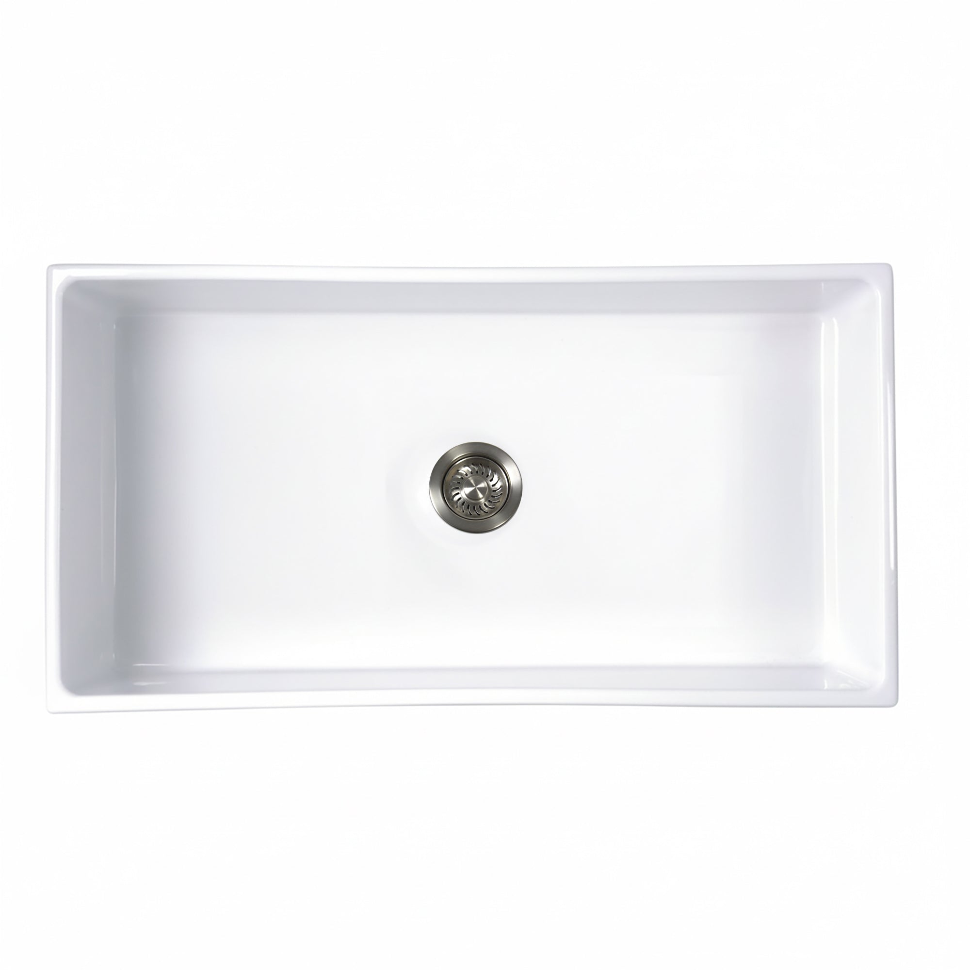 Nantucket T-FCFSRD36 36-inch white fireclay farmhouse sink, view 4