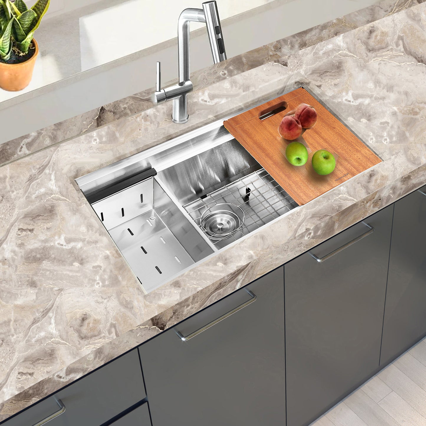 Nantucket SR-PS2-2818-16 prep station sink, view 6