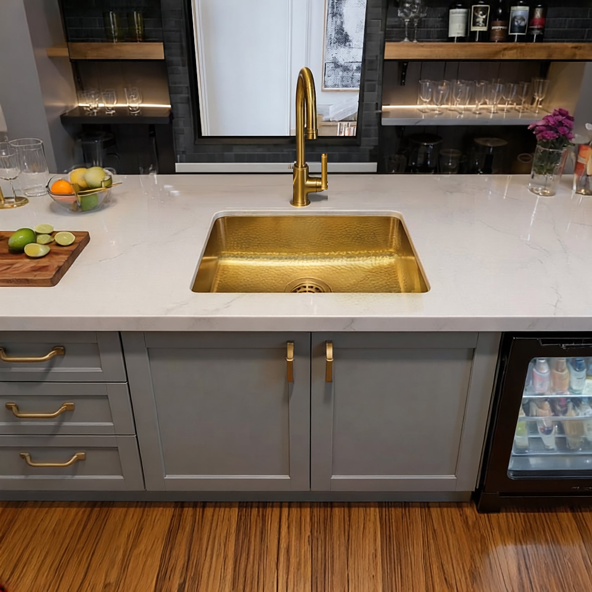 Nantucket REB2014 brass sink, view 3