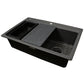 Nantucket PR3322PS-BL black granite workstation sink, view 8