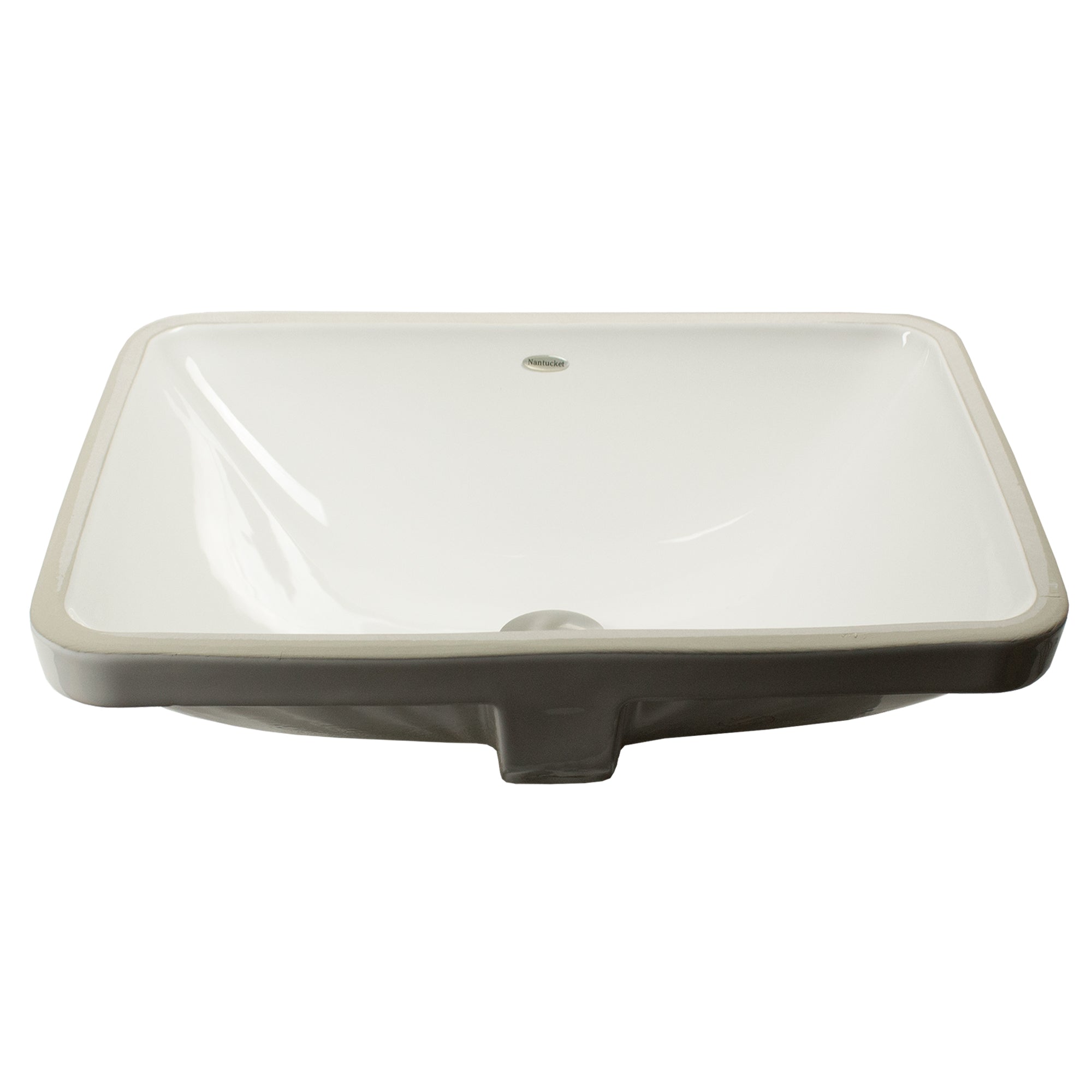 Nantucket UM-19X14-W undermount ceramic bathroom sink, view 5