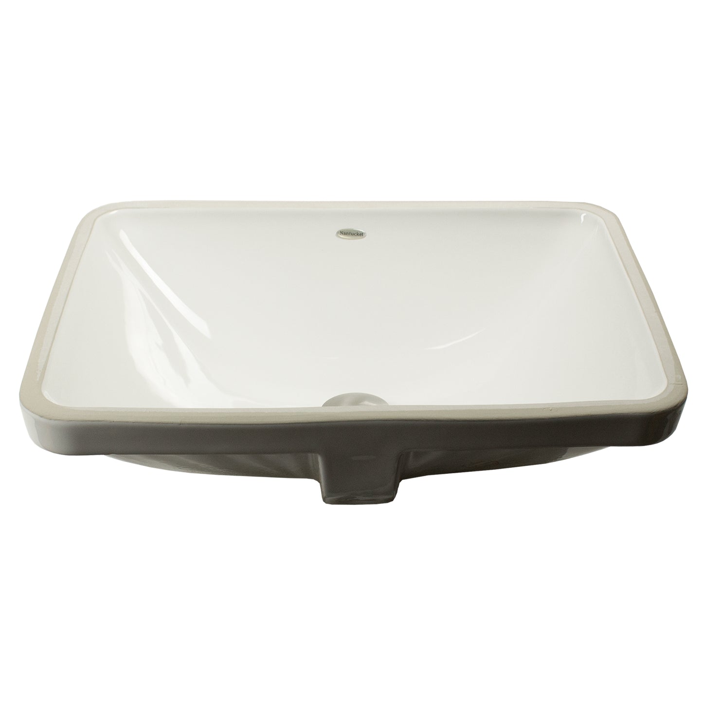 Nantucket UM-19X14-W undermount ceramic bathroom sink, view 5