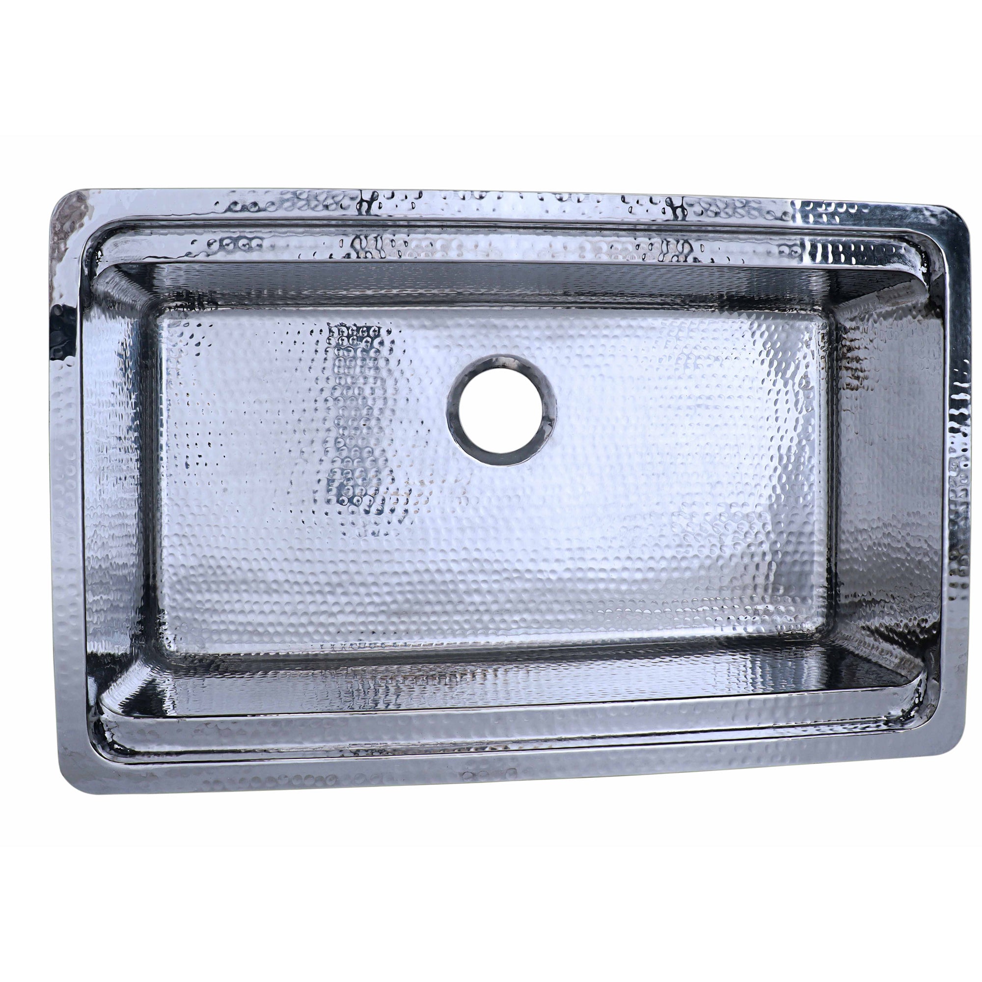 Nantucket KSSH-PS-3220 hammered stainless sink, view 4