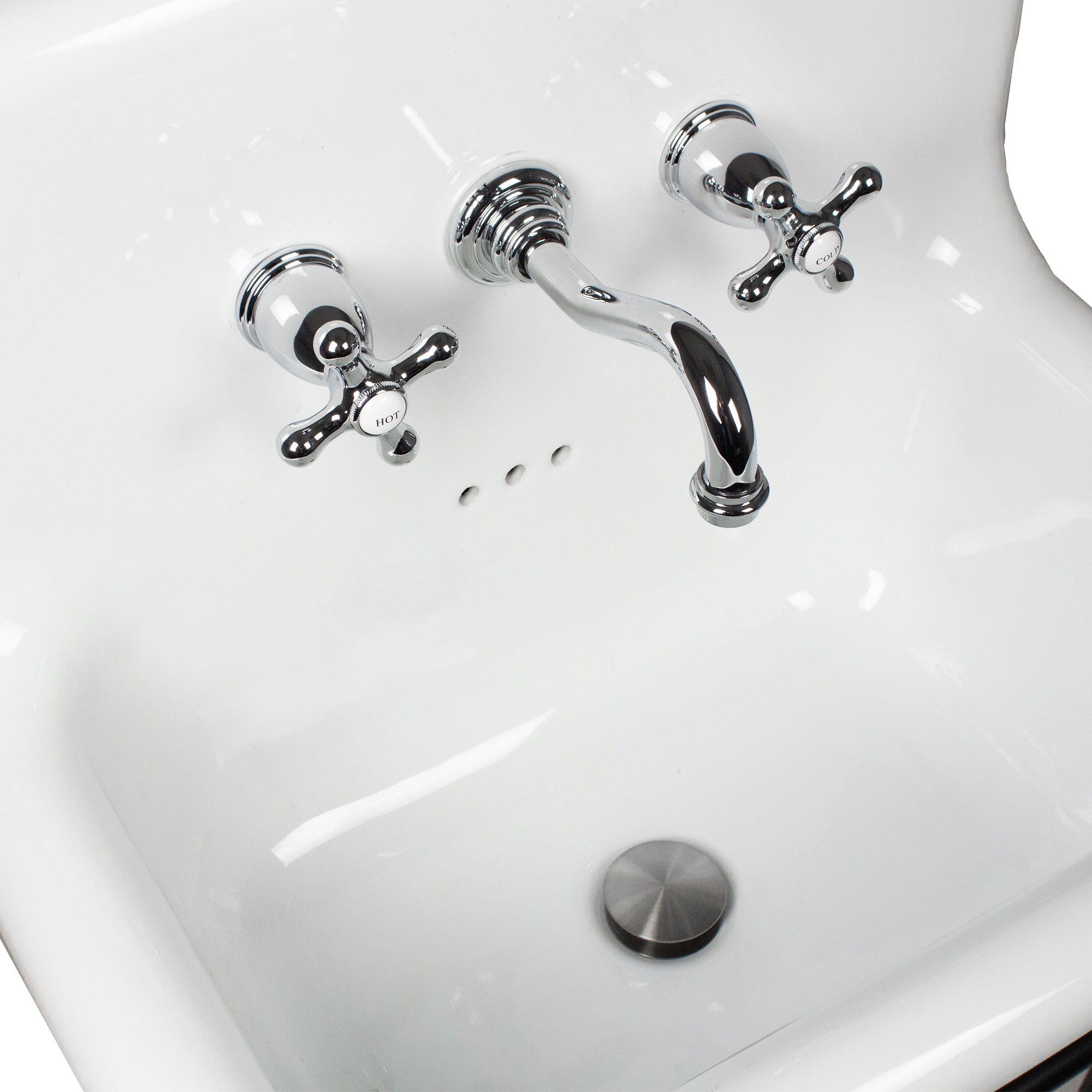 Nantucket VCWMF-CHX Victorian cross-handle bathroom faucet, chrome