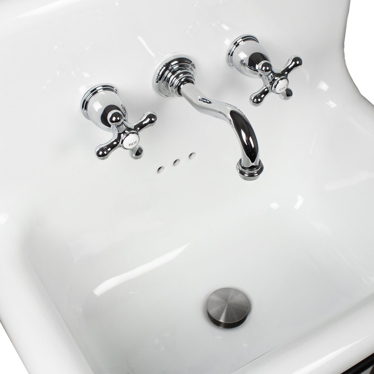 Nantucket VCWMF-CHX Victorian cross-handle bathroom faucet, chrome