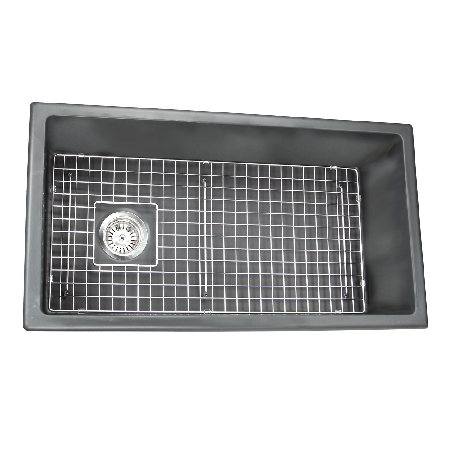 Nantucket FCFS3320CA-W fireclay sink, view 2