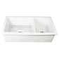 Nantucket Wellfleet-36OSW-DBL fireclay double bowl sink, view 3