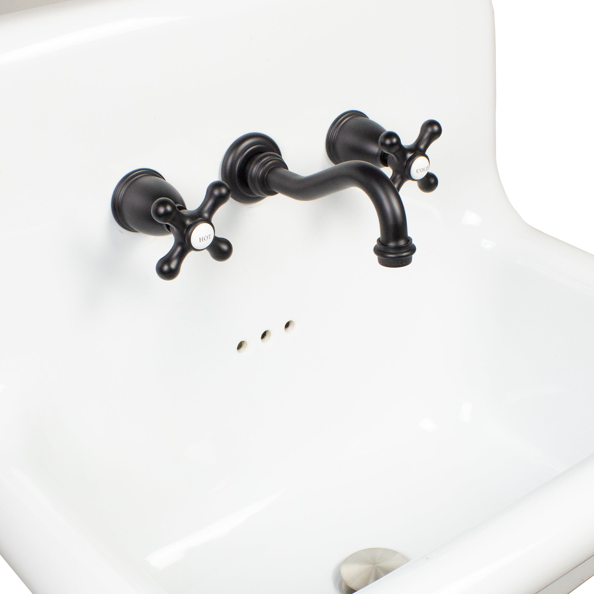 Nantucket VCWMF-MBX Victorian cross-handle bathroom faucet, matte black
