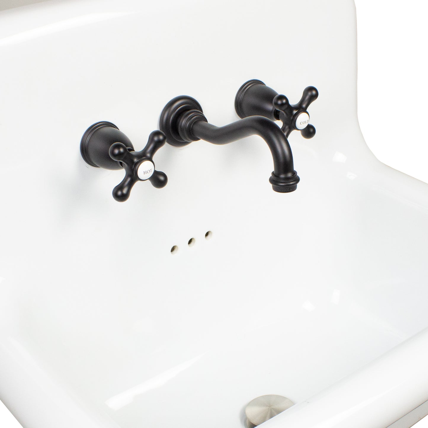 Nantucket VCWMF-MBX Victorian cross-handle bathroom faucet, matte black