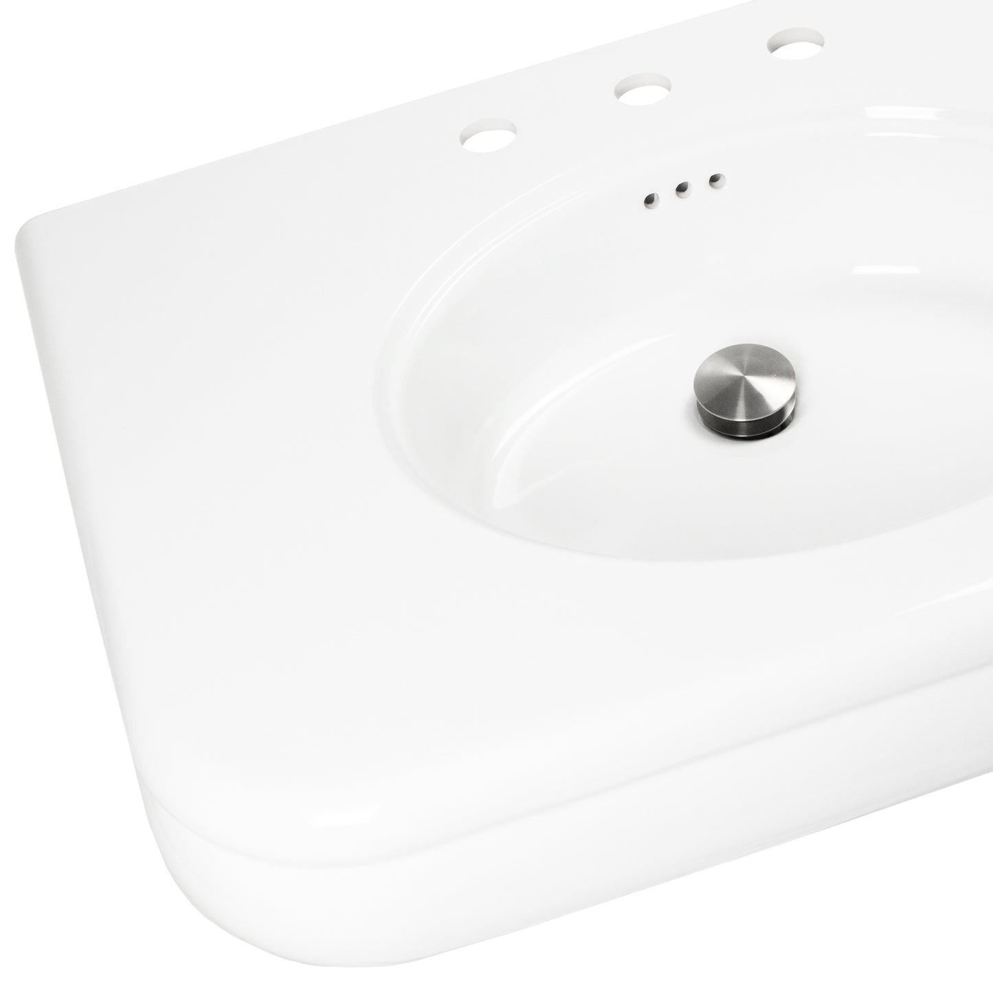 Nantucket NS-VCDMCD315-WW Victorian fireclay bathroom sink, view 7