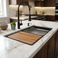 Nantucket PR3019PS-BL black granite workstation sink, view 8