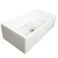 Nantucket T-FCFSRD36 36-inch white fireclay farmhouse sink, view 2