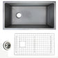 Nantucket FCFS3320CA-W fireclay sink, view 9