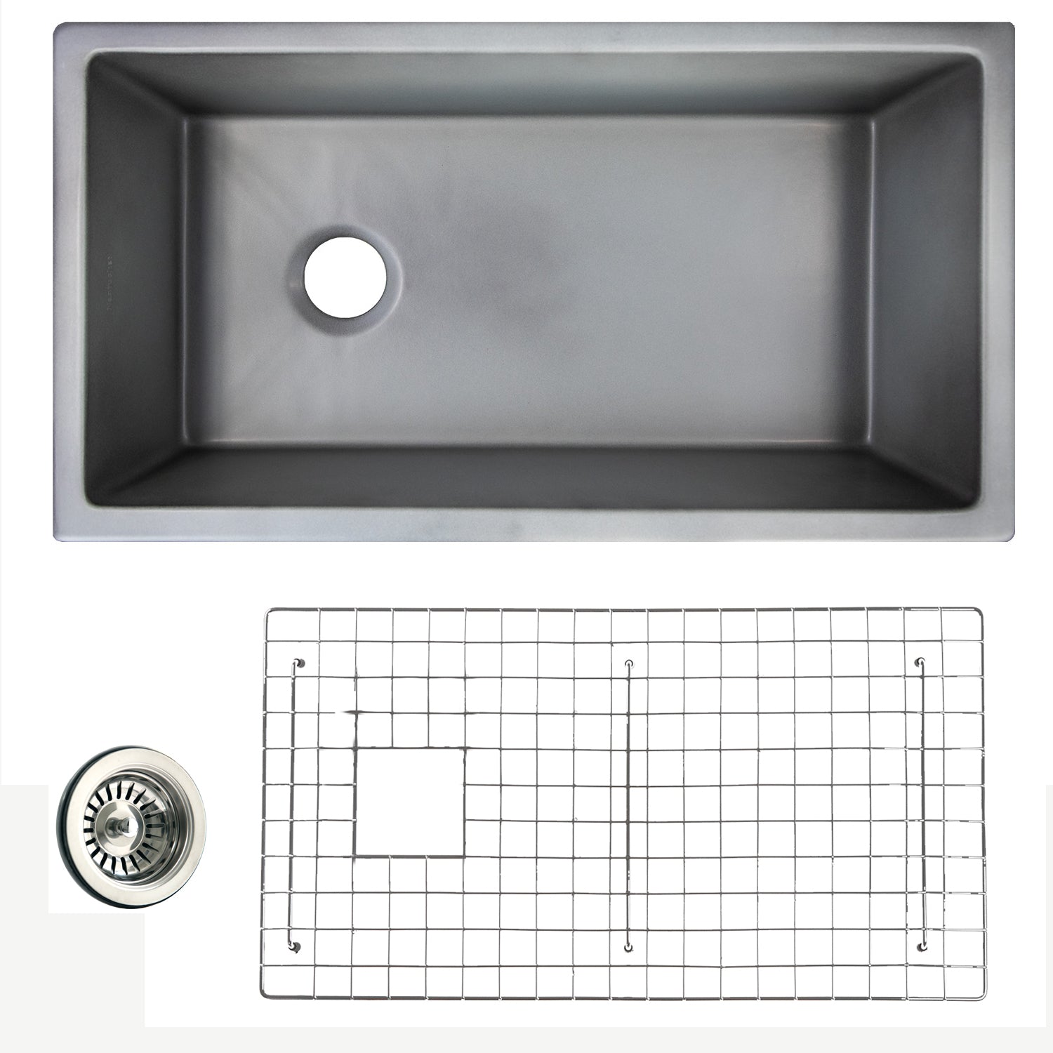 Nantucket FCFS3320CA-W fireclay sink, view 9
