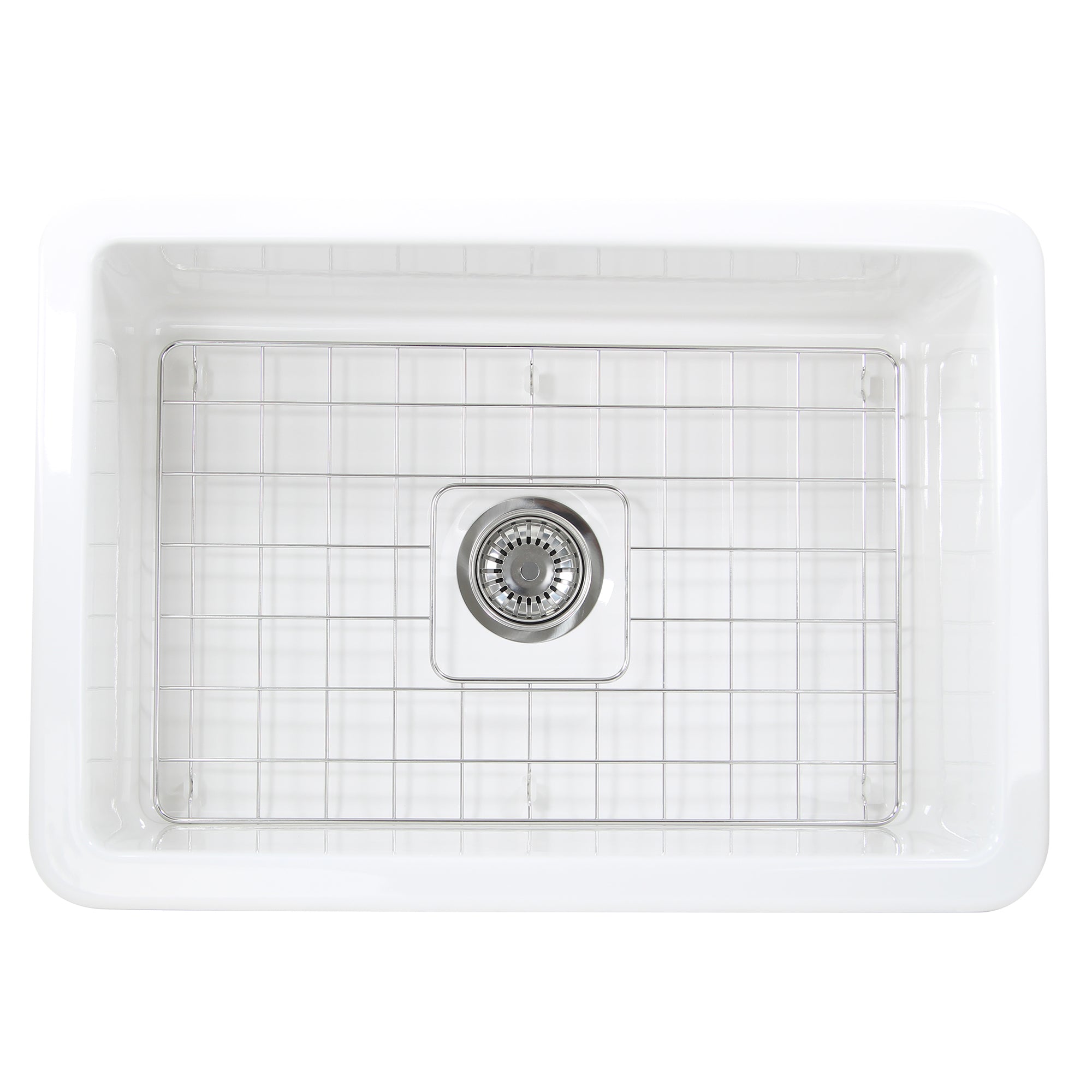 Nantucket Wellfleet-2719W 27-inch white fireclay kitchen sink, view 2