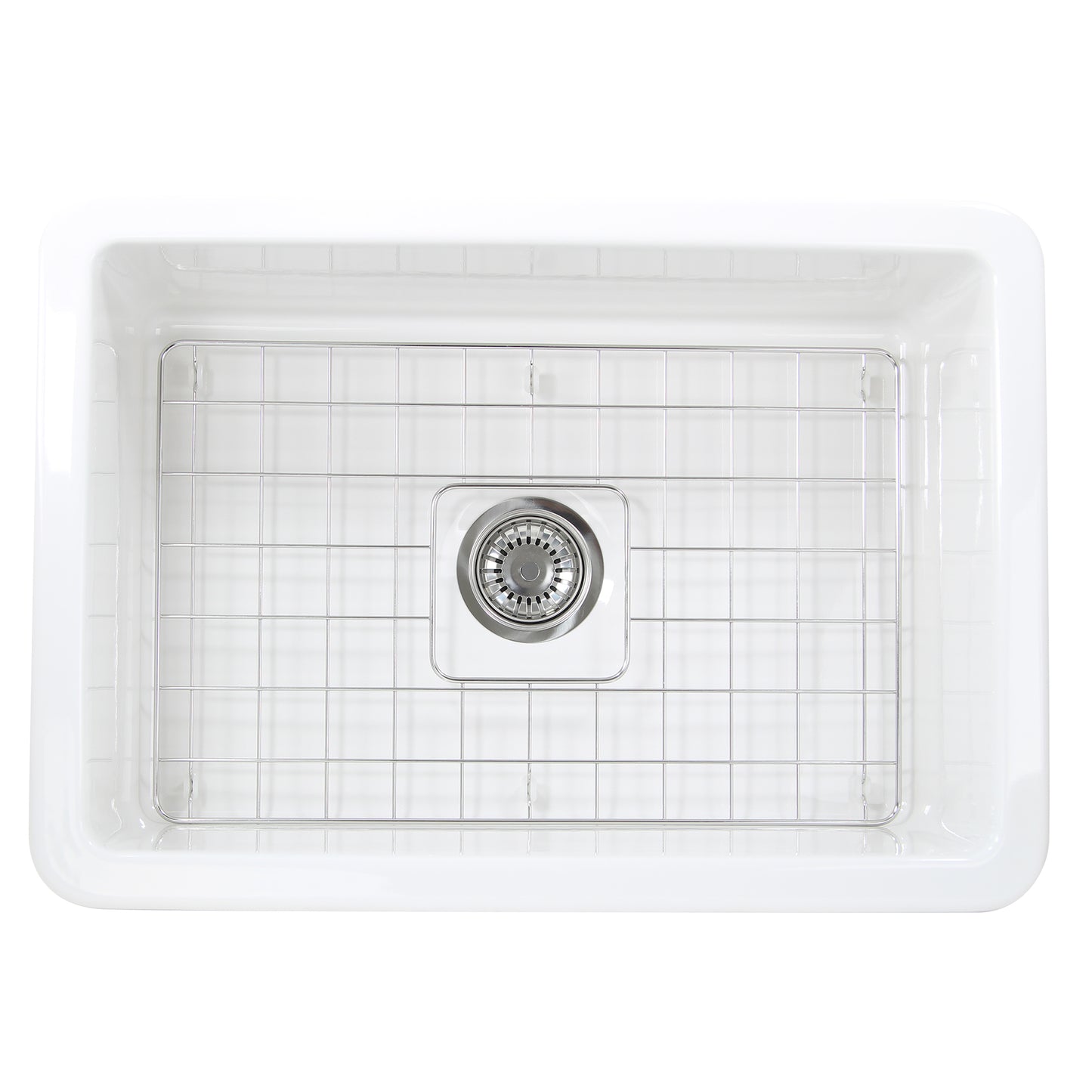 Nantucket Wellfleet-2719W 27-inch white fireclay kitchen sink, view 2
