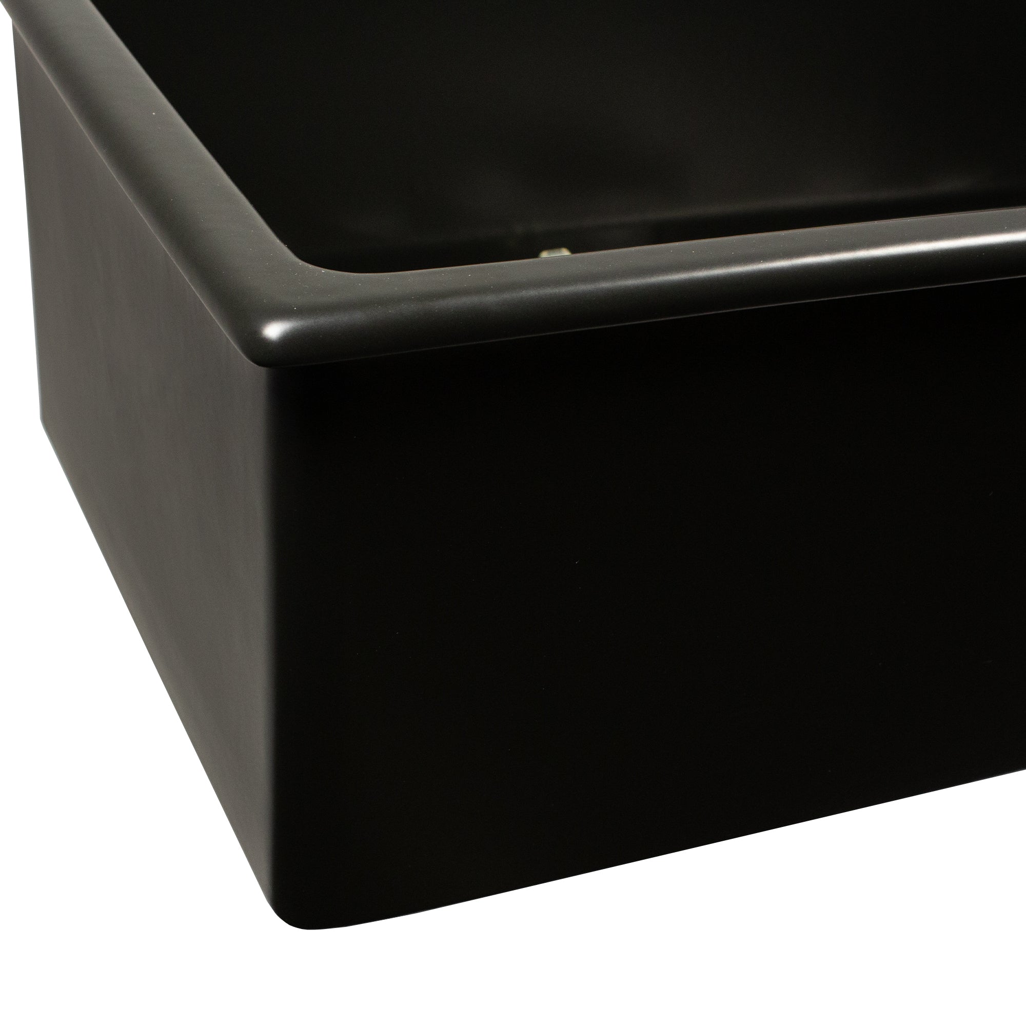 Nantucket Orleans3018-MB matte black fireclay sink, view 9