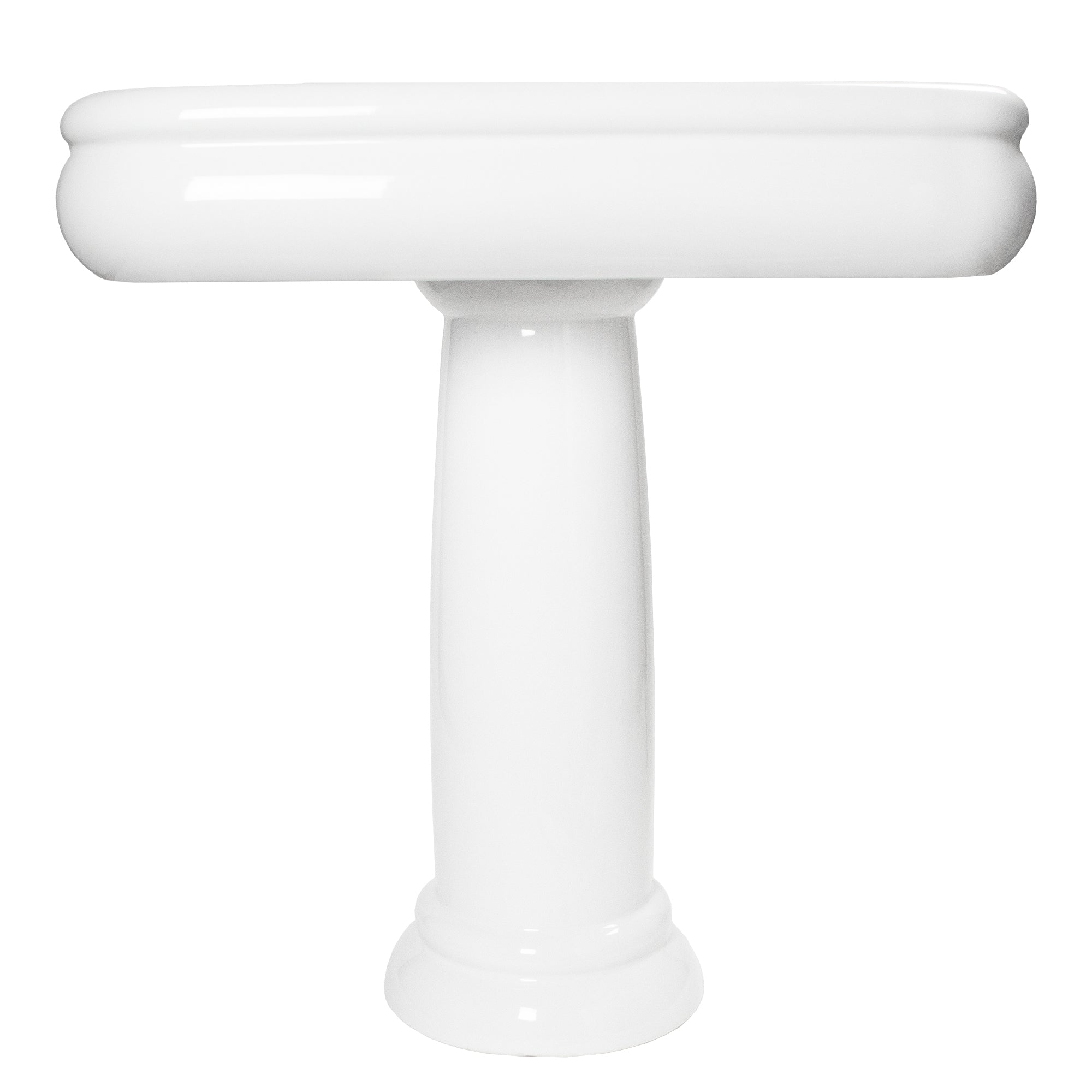 Nantucket NS-VCDMCD315-WW Victorian fireclay sink on matching pedestal