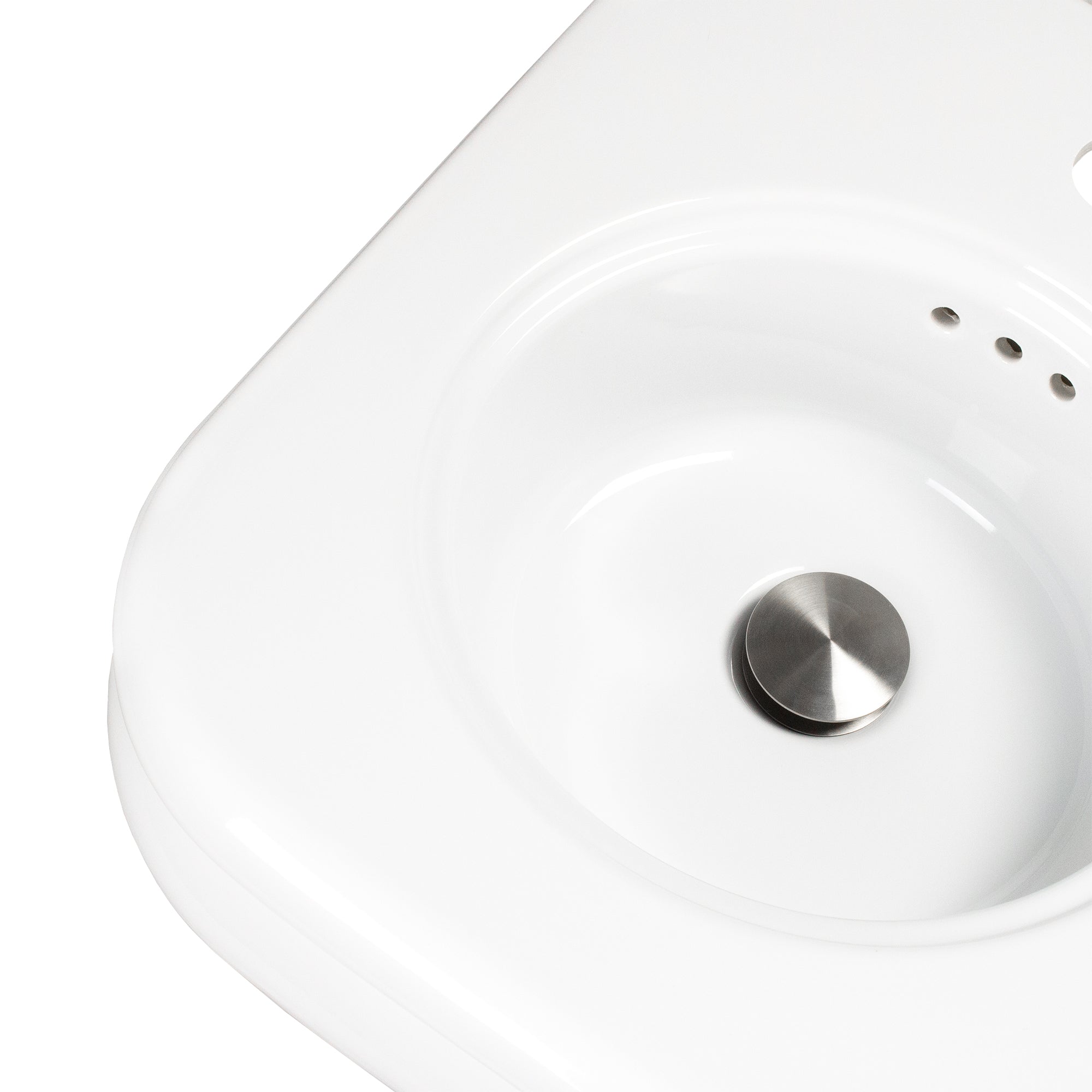 Nantucket NS-VCDMCD165-WW Victorian fireclay bathroom sink, view 4