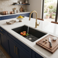 Nantucket Orleans3018-MB matte black fireclay sink, view 2