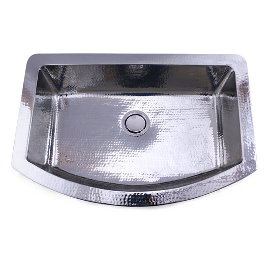 Nantucket FSSH3322 hammered stainless farmhouse sink