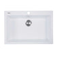 Nantucket 27" Single Bowl Dualmount Granite Composite Kitchen Sink - PR2720-DM-W