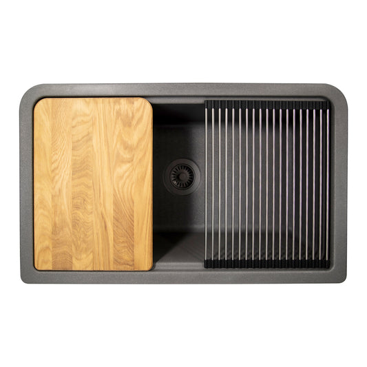 Nantucket PR3320-APS-TI granite sink, view 2