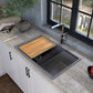 Nantucket PR3019PS-TI titanium granite workstation sink, view 4