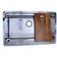 Nantucket KSSH-PS-3220 hand-hammered stainless prep station sink with cutting board
