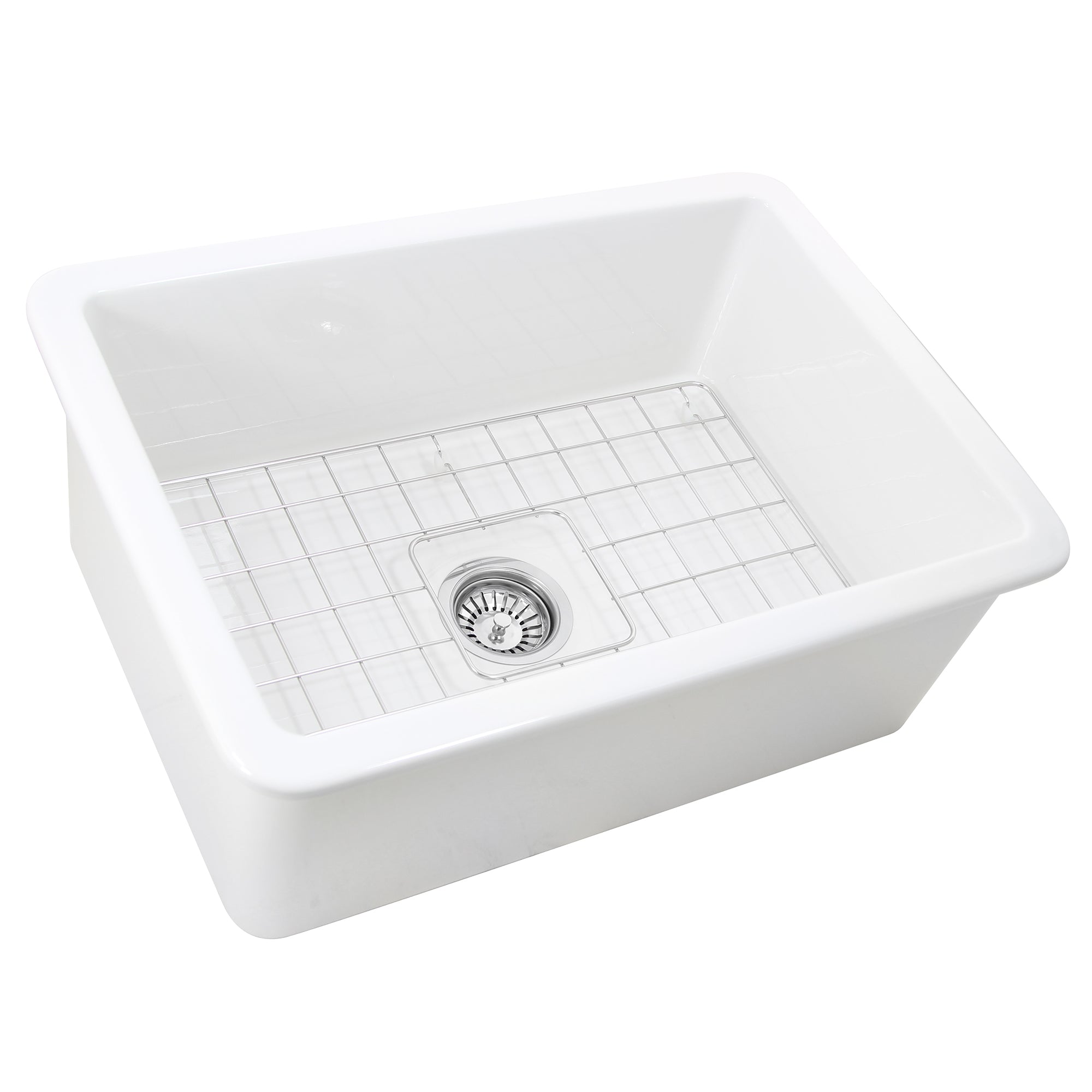Nantucket Wellfleet-2719W 27-inch white fireclay kitchen sink, view 3