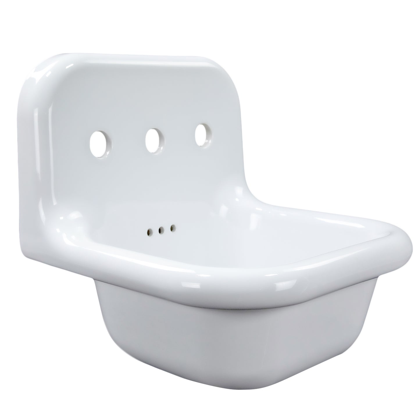 Nantucket NS-VC16-WW 16.5-inch Victorian fireclay wall mount sink, view 4