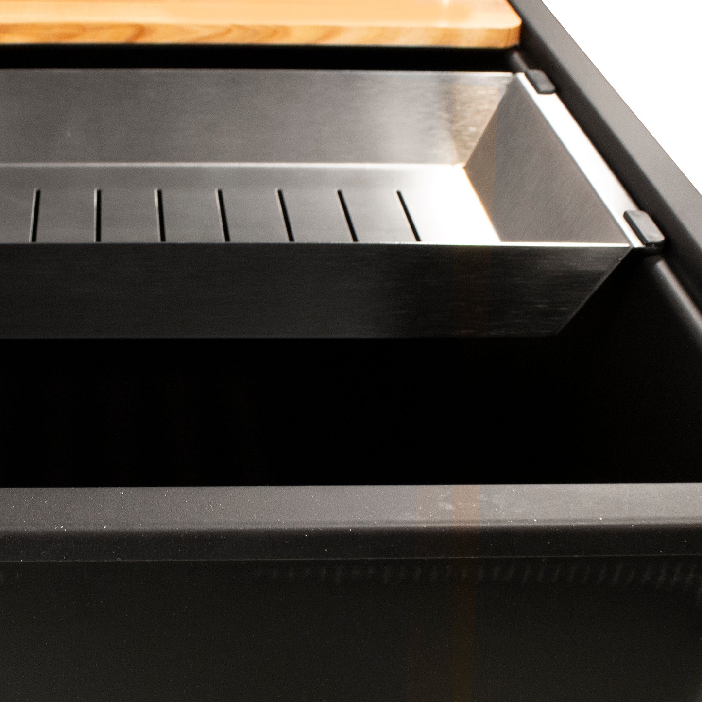 Nantucket PR3019PS-BL black granite workstation sink, view 7