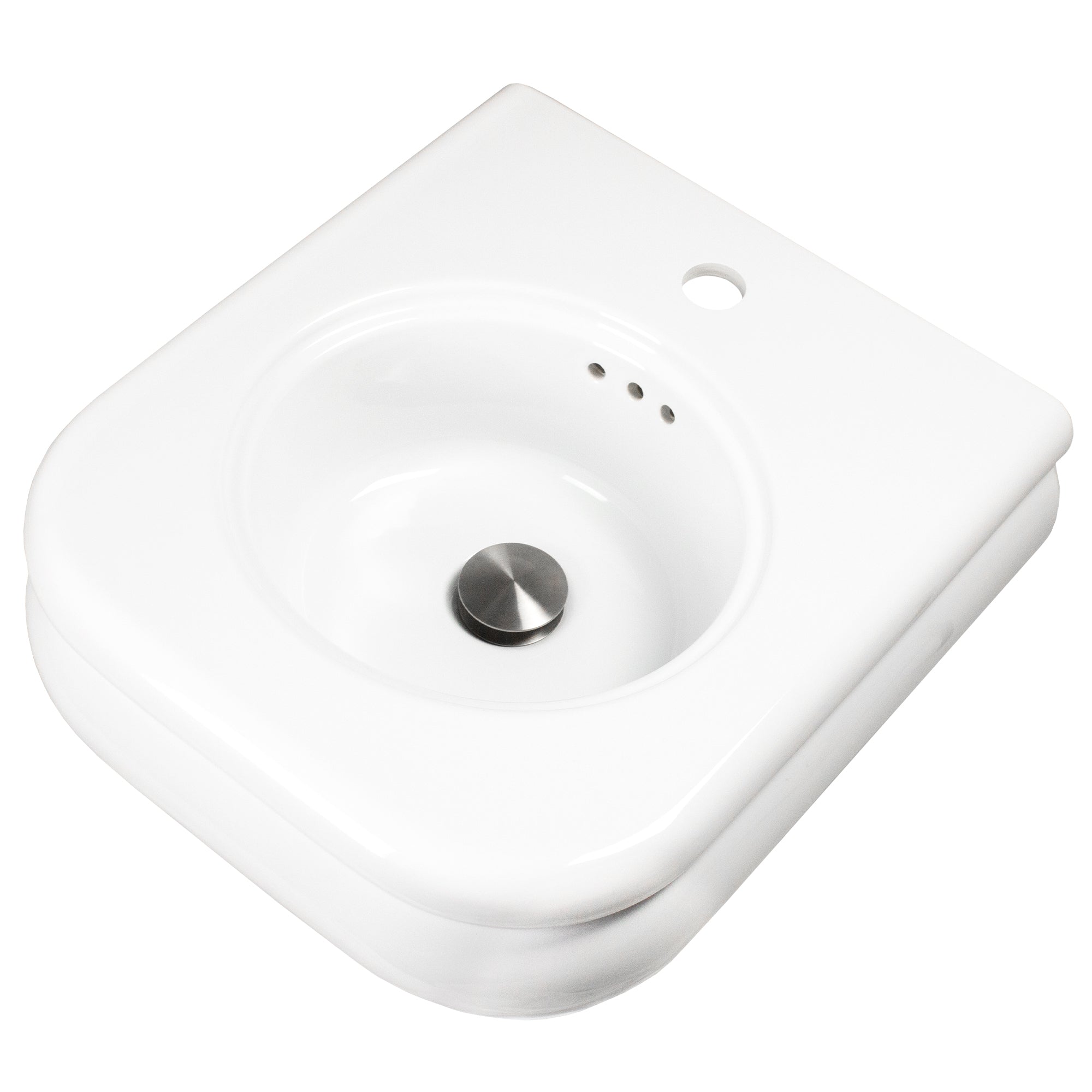 Nantucket NS-VCDMCD165-WW 16.5-inch Victorian fireclay wall mount bathroom sink