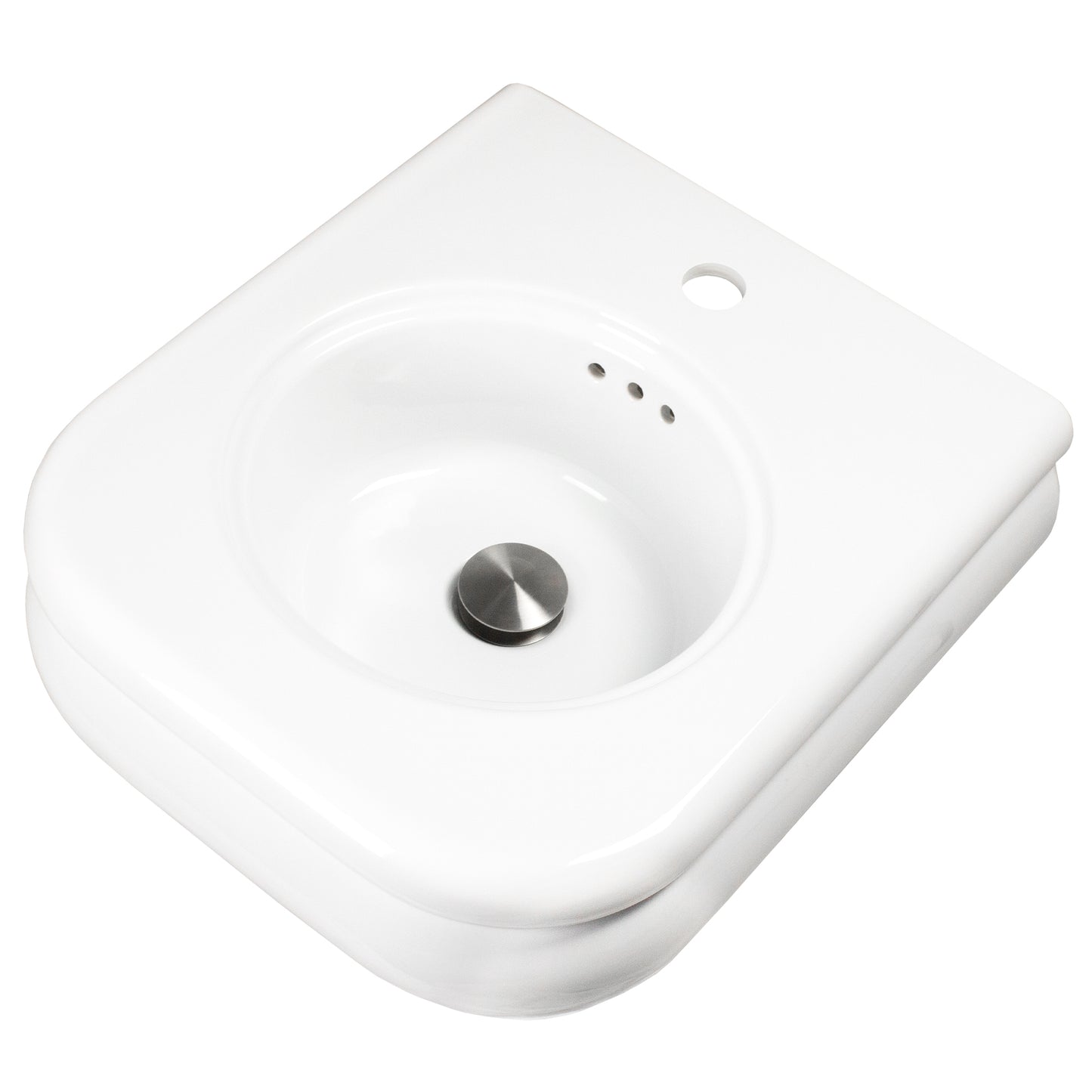 Nantucket NS-VCDMCD165-WW 16.5-inch Victorian fireclay wall mount bathroom sink