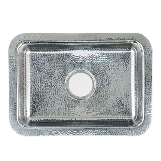 Nantucket RES2014 hand-hammered stainless steel bar sink, view 2