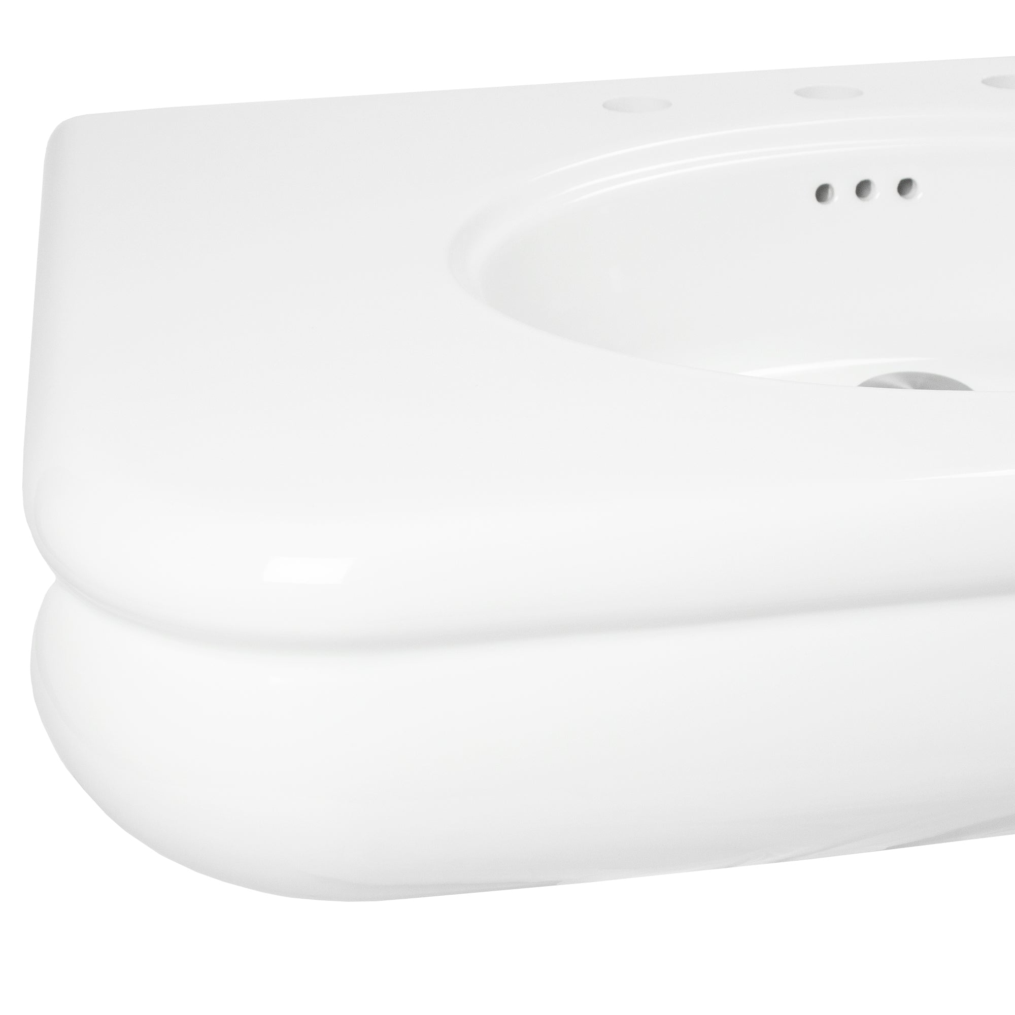 Nantucket NS-VCDMCD315-WW Victorian fireclay bathroom sink, view 6