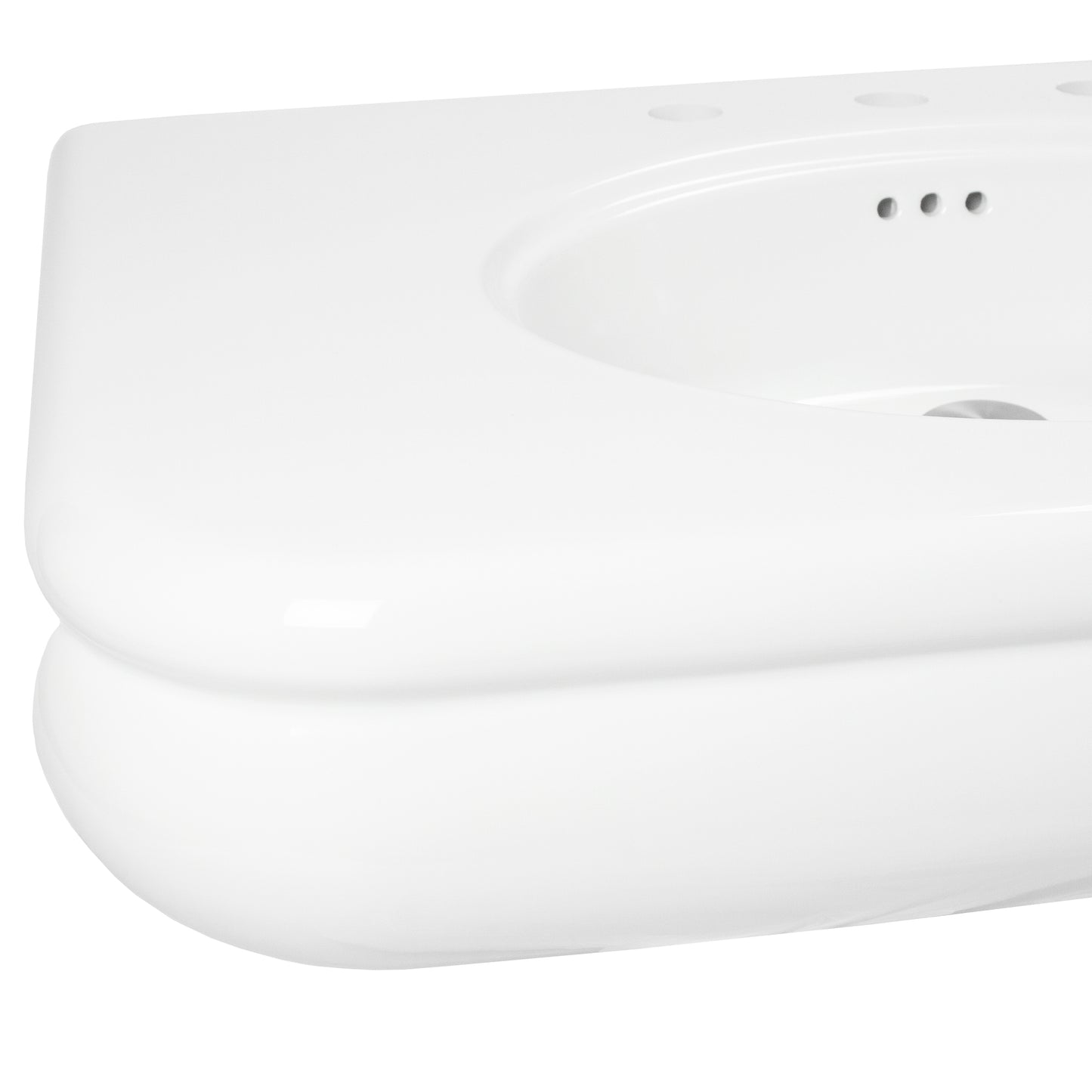 Nantucket NS-VCDMCD315-WW Victorian fireclay bathroom sink, view 6