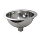 Nantucket 13-inch Hand Hammered Stainless Steel Round Undermount Bathroom Sink with Overflow ROS-OF, view 6