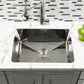 Nantucket KSSH2318-9 hammered stainless sink, view 4