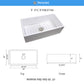 Nantucket T-FCFSRD36 36-inch white fireclay farmhouse sink, view 7