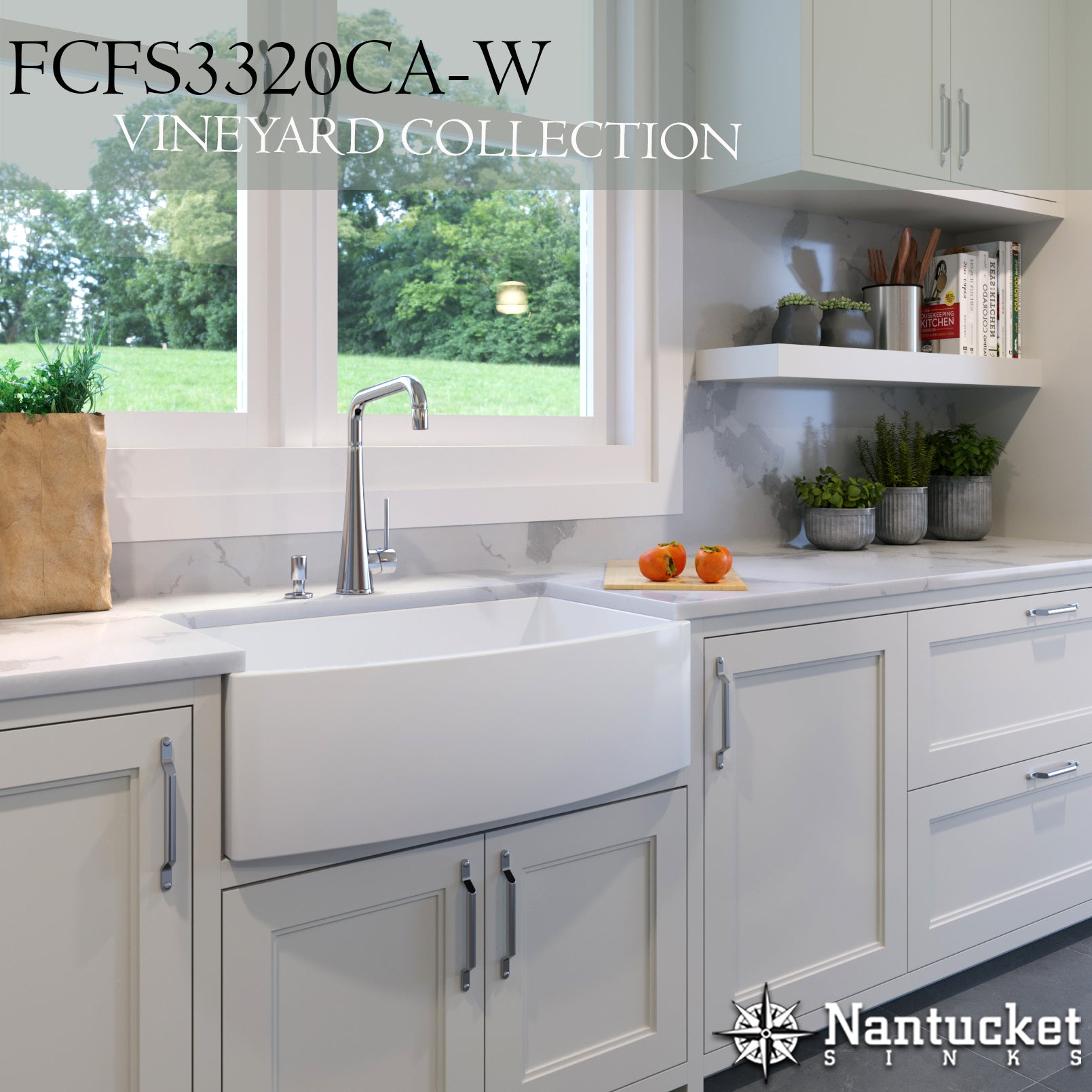 Nantucket Wellfleet-3419MatteBlack fireclay sink, view 5